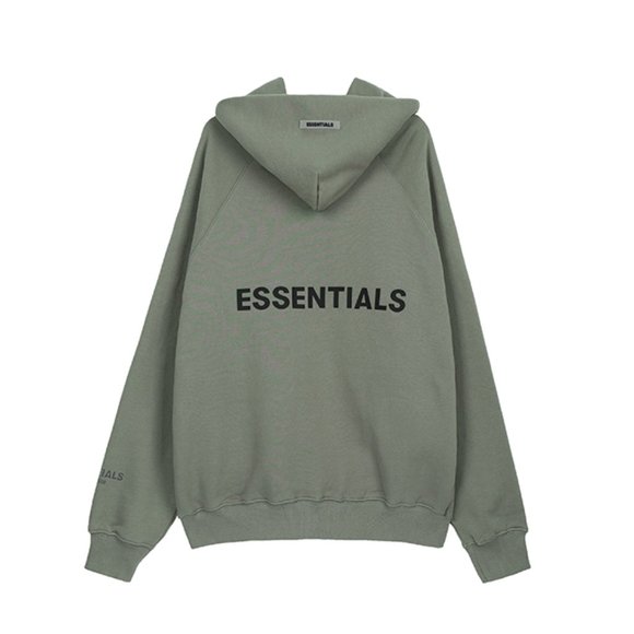 Fear Of God Essentials Fleece Zip Green Hoodie - Picture 7 of 14